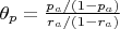 $\theta_p=\frac{p_a/(1-p_a)}{r_a/(1-r_a)}$ $\theta_p=\frac{p_a/(1-p_a)}{r_a/(1-r_a)}$