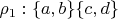 $\rho_1: \{a,b\} \{c,d\} $