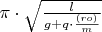 $\pi\cdot\sqrt{\frac{l}{g+q\cdot\frac{(ro)}{m}}}$ $\pi\cdot\sqrt{\frac{l}{g+q\cdot\frac{(ro)}{m}}}$