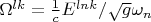 $\Omega^{lk}=\frac{1}{c}E^{lnk}/\sqrt{g}\omega_n$