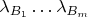 $\lambda_{B_1} \dots \lambda_{B_m}$