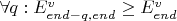 $\forall q: E^v_{end - q, end} \geq E^v_{end}$