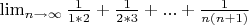$\lim_{n\to \infty} \frac{\(1}{1*2}+ \frac{\(1}{2*3}+...+ \frac{\(1}{n(n+1)}$