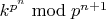 $k^{p^n}\bmod{p^{n+1}}$