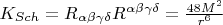 $K_{Sch} = R_{\alpha\beta\gamma\delta} R^{\alpha\beta\gamma\delta} = \frac{48 M^2}{r^6}$