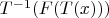 $ T^{-1}(F(T(x)))$