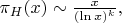 $\pi_H(x) \sim \frac{x}{(\ln x)^k},$