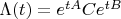 $\Lambda(t) = e^{t A} C e^{t B}$