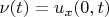 $\nu(t)=u_x(0,t)$