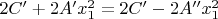 $2C'+2A'x_1^2=2C'-2A''x_1^2$