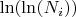 $\ln(\ln (N_i))$