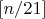 $[n/21]$