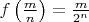 $f\left(\frac{m}{n}\right) = \frac{m}{2^n}$