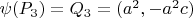 $\psi(P_3)=Q_3=({a^2},-{a^2}{c})$