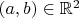 $(a,b)\in\mathbb R^2$
