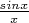 $\frac{sinx}{x}$