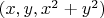 $(x,y,x^2+y^2)$