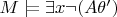 $M \models \exists x \neg (A \theta ')$