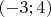 $(-3; 4)$
