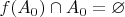 $f(A_0)\cap A_0 = \varnothing$
