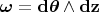 $\boldsymbol{\omega}=\mathbf{d}\boldsymbol{\theta}\wedge\mathbf{dz}$