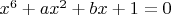 $x^6+ax^2+bx+1=0$