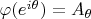 $\varphi(e^{i\theta}) = A_\theta$