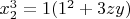 $x_2^3=1(1^2+3zy)$