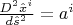 $\frac{D^2 \hat{x}^i}{d \hat{s}^2}=a^i$