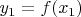 $y_1=f(x_1)$
