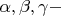 $
\[
\alpha ,\beta ,\gamma  - 
\]
$