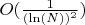 $O(\frac{1}{(\ln(N))^2})$