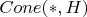 $Cone(\ast, H)$