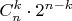 $\displaystyle C_n^k\cdot 2^{n-k} $ $\displaystyle C_n^k\cdot 2^{n-k} $