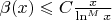 $$$\beta(x) \leqslant C\frac{x}{\ln^M x}$$