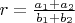 $r=\frac{a_1+a_2}{b_1+b_2}$