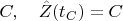 $C,\quad \hat Z(t_C)=C$