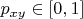 $p_{xy} \in [0,1]$