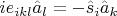 $ie_{ikl}\hat{a}_l=-\hat{s}_i\hat{a}_k$