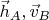 $\vec{h}_A, \vec{v}_B$