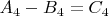 $A_4-B_4=C_4$ $A_4-B_4=C_4$