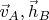 $\vec{v}_A,\vec{h}_B$