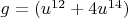 $g=(u^{12}+4u^{14})$