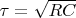 $\tau=\sqrt{RC}$