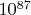 $10^{87}$