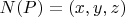 $N(P) = (x, y, z)$