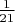 $\frac1{21}$
