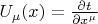 $U_{\mu}(x) = \frac{\partial t }{\partial x^{\mu}}$
