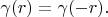 $     \gamma(r)=\gamma(-r).$