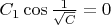 $C_1\cos\frac1{\sqrt C}=0$